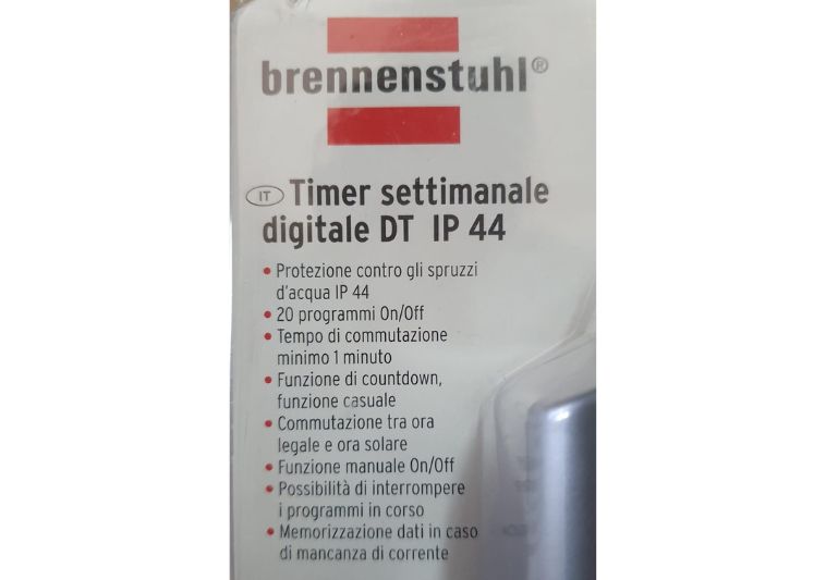 Funzioni timer settimanale digitale Brennenstuhl DT IP44. | Acquista su ferramentabeniamino.it