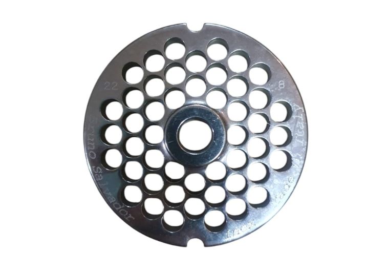 Piastra inox per tritacarne n.22 foro 8 mm. | Acquista su ferramentabeniamino.it