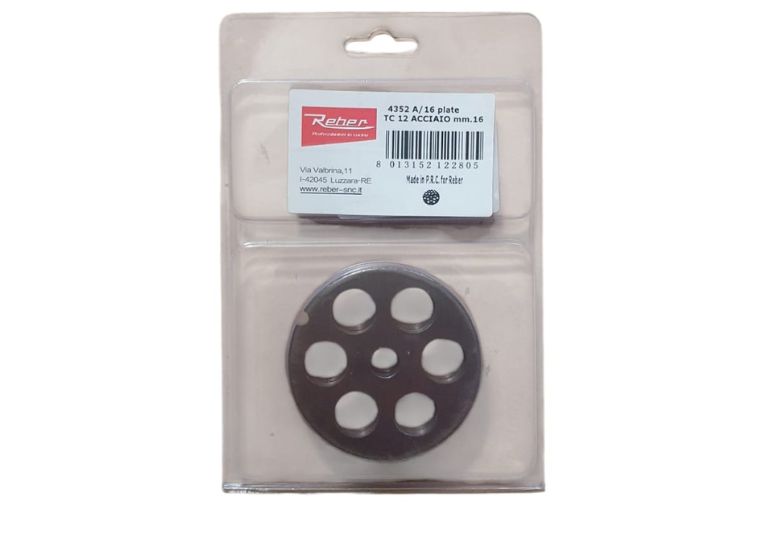 Piastra tritacarne mod.12 foro 16 mm. Reber. | Acquista su ferramentabeniamino.it