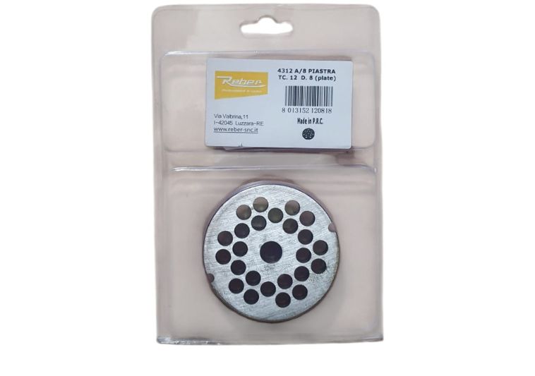 Piastra tritacarne mod.12 foro 8 mm. Reber. | Acquista su ferramentabeniamino.it