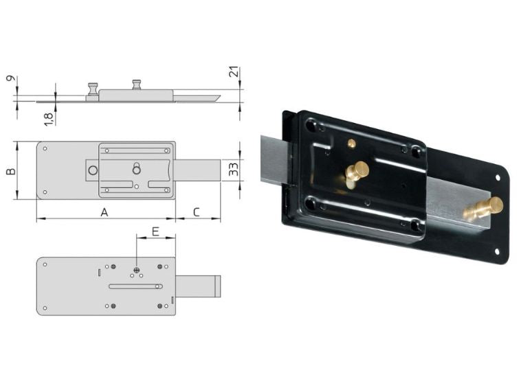 Misure serratura ferroglietto. | Acquista su ferramentabeniamino.it