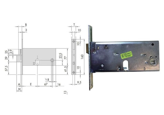 Serratura F84 con scrocco e mandata Cisa. | Acquista su ferramentabeniamino.it