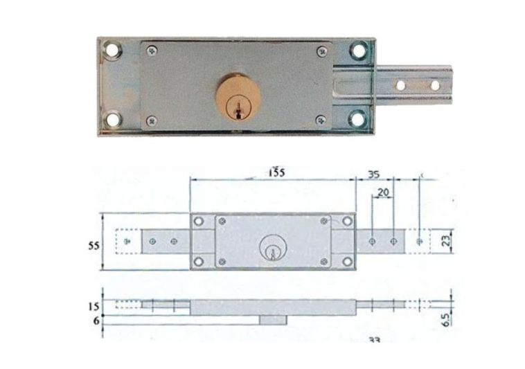 Misure serratura per serranda laterale dx Viro. | Acquista su ferramentabeniamino.it
