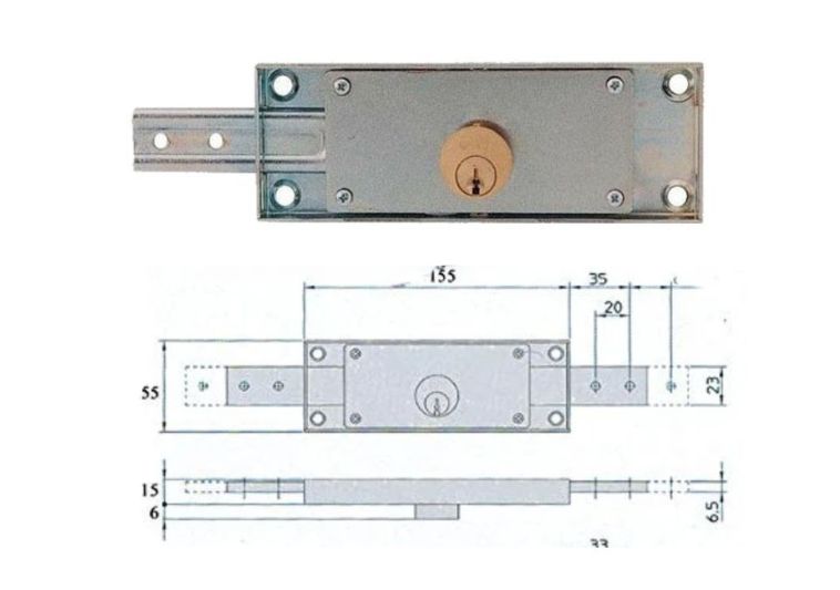 Misure serratura per serranda laterale sx Viro. | Acquista su ferramentabeniamino.it