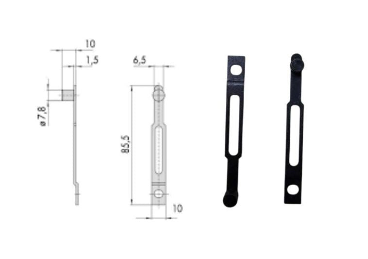 Attacco per aste per 
serrature Cisa per porte in alluminio. | Acquista su ferramentabeniamino.it
