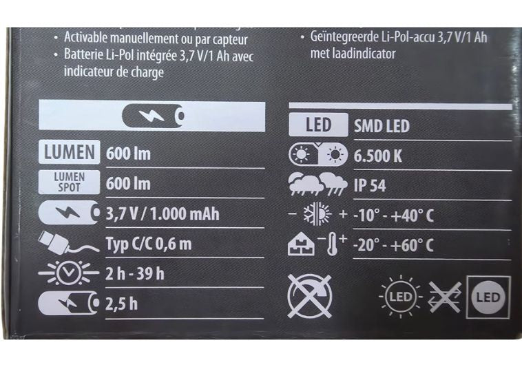 Caratteristiche torcia a LED ricaricabile CL 600 MA Brennenstuhl. | Acquista su ferramentabeniamino.it