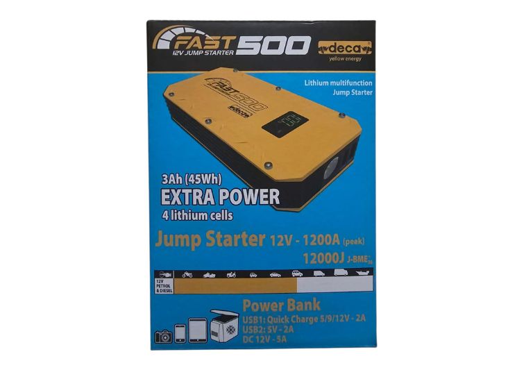 Caratteristiche avviatore multifuzione al litio Deca Fast 500. | Acquista su ferramentabeniamino.it