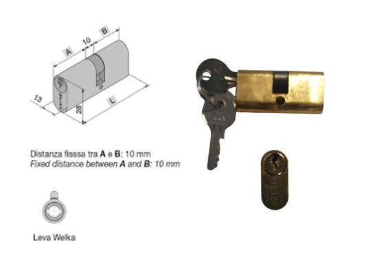 Cilindro ovale in ottone Welka 702.2XX.XX.0 | Acquista su ferramentabeniamino.it