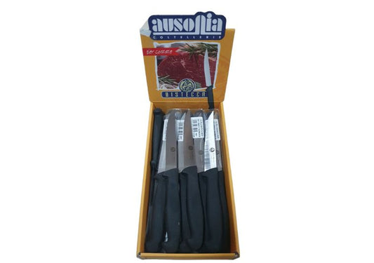 Coltello bistecca da tavola mezzo liscio e mezzo seghettato Ausonia. | Acquista su ferramentabeniamino.it