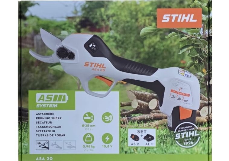 Confezione cesoia (forbici) potatura a batteria Stihl ASA 20. | Acquista su ferramentabeniamino.it