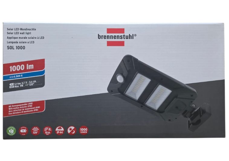 Confezione lampada solare a LED Brennenstuhl SOL 1000. | Acquista su ferramentabeniamino.it