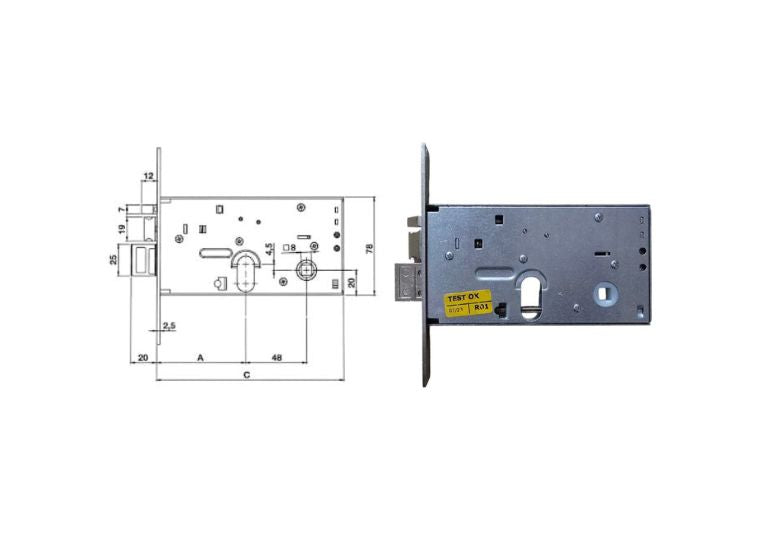 F.84 elettrica con 2 mandate corta misure ed esploso serratura Yale. | Acquista su ferramentabeniamino.it