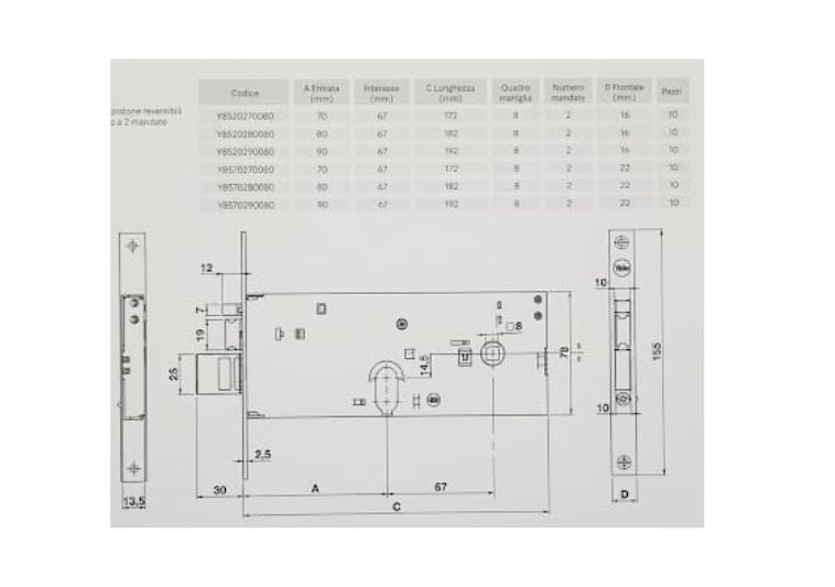 F.84 elettrica con 2 mandate lunga misure ed esploso. | Acquista su ferramentabeniamino.it