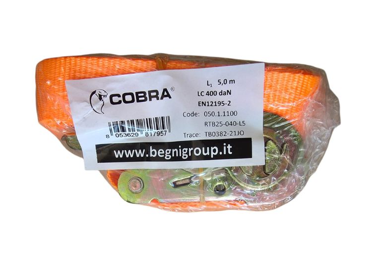 Fascia ancoraggio con cricchetto mt.5x25mm. Begni Group. | Acquista su ferramentabeniamino.it