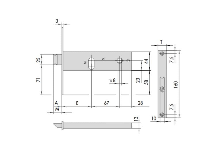 Misure serratura F44 Cisa. | Acquista su ferramentabeniamino.it