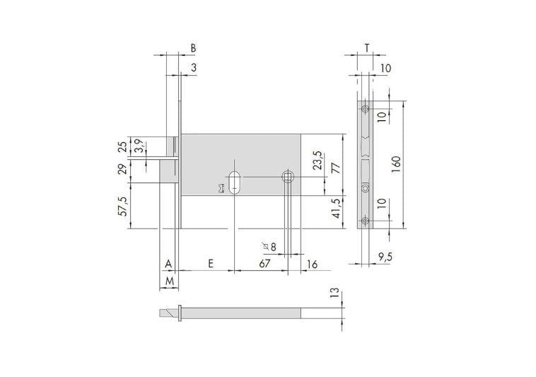 Misure serratura F84 Cisa. | Acquista su ferramentabeniamino.it