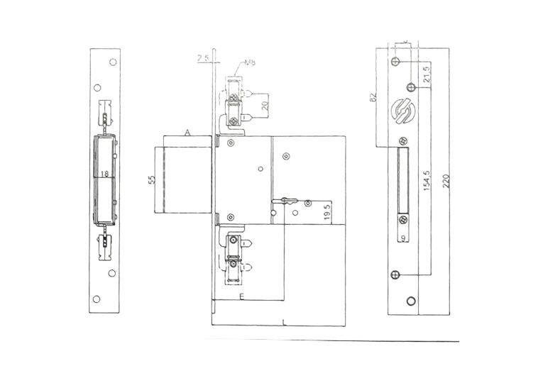 Misure serratura solo catenaccio triplice Securemme 2003.  | Acquista su ferramentabeniamino.it