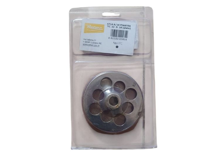 Piastra tritacarne mod.22 foro 16 mm Reber. | Acquista su ferramentabeniamino.it