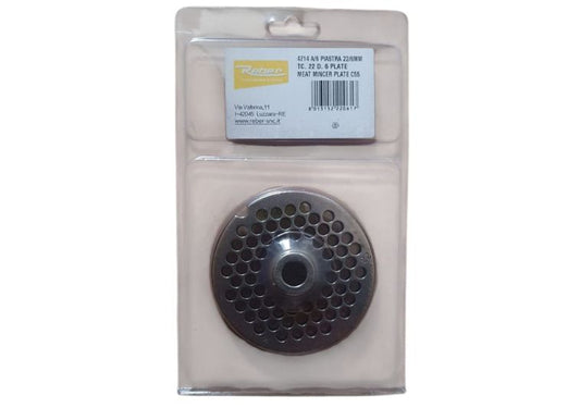 Piastra tritacarne mod.22 foro 6 mm Reber. | Acquista su ferramentabeniamino.it