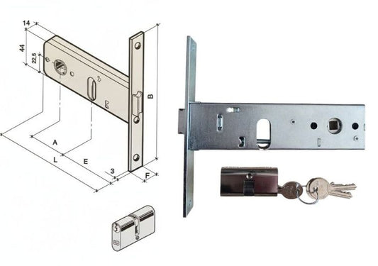 Serratura fascia 44 Facchinetti. | Acquista su ferramentabeniamino.it