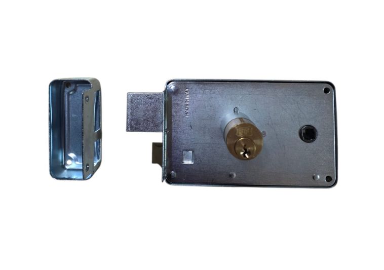 Serratura applicare doppio cilindro fisso e quadro maniglia E.60 Dx Facchinetti. | Acquista su ferramentabeniamino.it