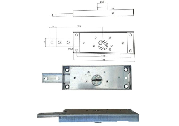 Serratura per serranda sx doppia mappa Securemme. | Acquista su ferramentabeniamino.it