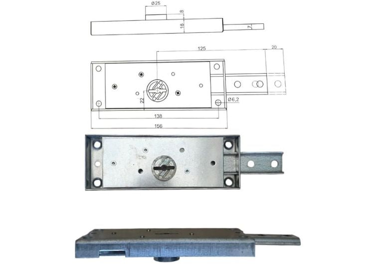 Serratura per serranda dx doppia mappa Securemme. | Acquista su ferramentabeniamino.it