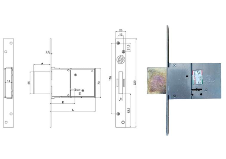 Serratura solo catenaccio  Securemme 2001.  | Acquista su ferramentabeniamino.it