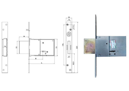 Serratura solo catenaccio  Securemme 2001.  | Acquista su ferramentabeniamino.it